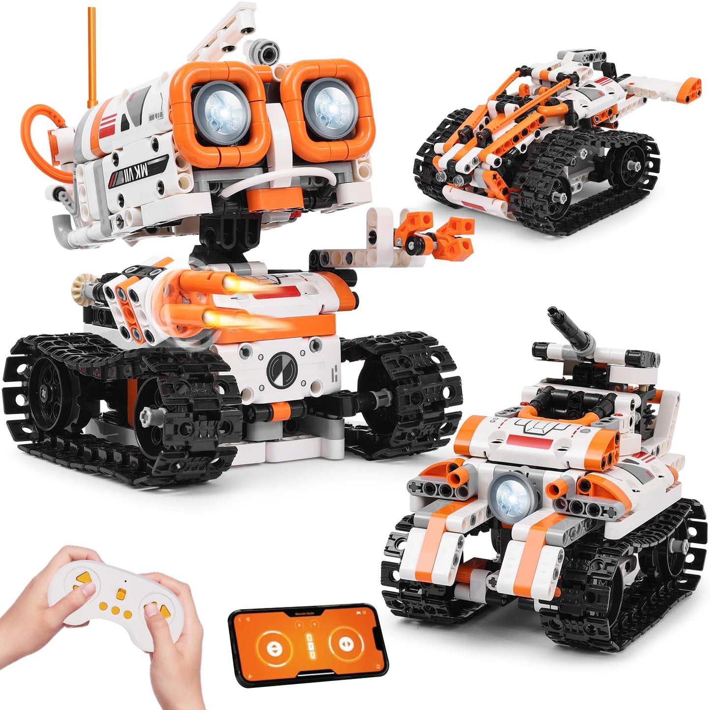 Kyanio STEM Robotics Kits for Kids Ages 8-12 8-14 Year Old 3 in 1 Remote/APP/Voice Control & Programming Robot Building Set Toy Coding Science Projects Birthday Gift Ideas for 8 9 10 11 12+ Boys