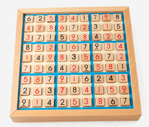Wooden Sudoku Game for Adults and Kids Educational Toy