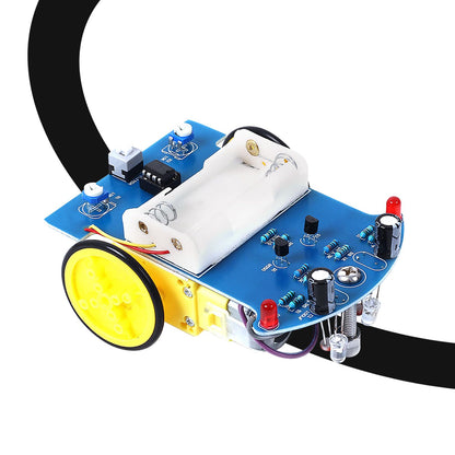 MiOYOOW Soldering Practice Kit TT Motor Line Following Robot Car Kit Beginners DIY Smart Car Solder Project Kit for School STEM Education Learning Electronic Toys for 10+ Years Old Boys Girls