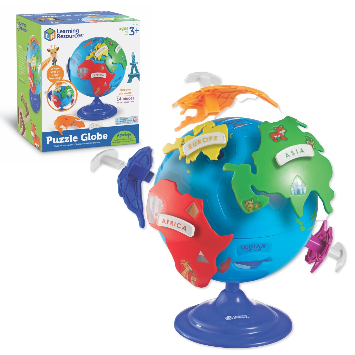 Global Explorer Puzzle Globe - 14 Piece Geography Toy for Kids