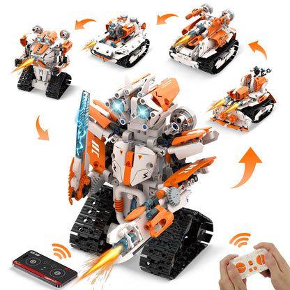 5 in 1 STEM Robot Building Kit App & Remote Control Robot RC Toy for Kids 689 Pcs Building Blocks Set DIY Engineering Robotics Birthday Gift for Boys Girls Age 6 7 8 9 10 11 12 14+ Year old