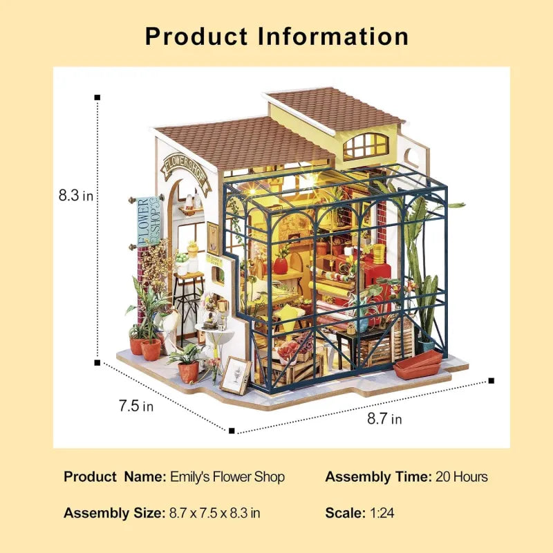 ROBOTIME Emily's DIY Flower Shop Kit