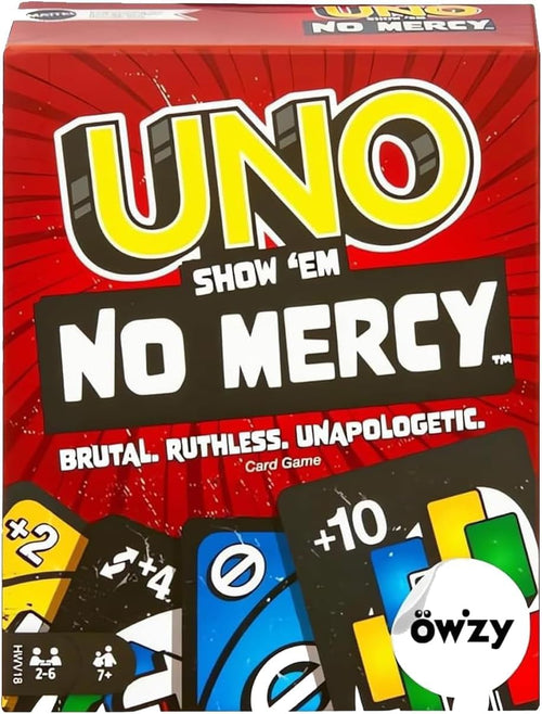 Uno Card Game UNO No Mercy Special Edition Ultimate Fun for Family and Friends Adults & Kids Parties and Travel with Extra Cards Special Rules and Tougher Penalties